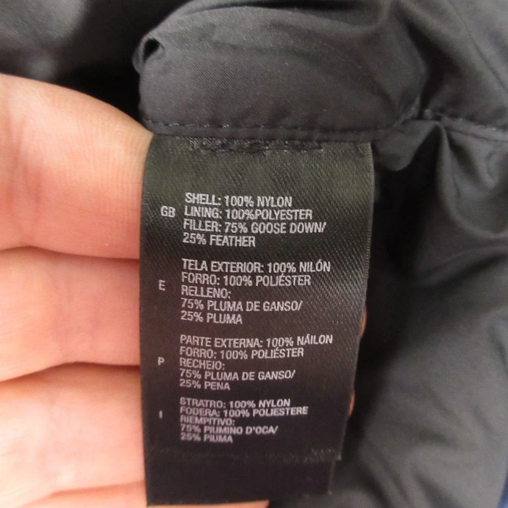 The North Face Vest Mens Large Blue 550 Down Puffer Jacket Coat Outdoor Hiking